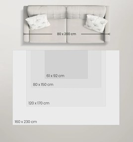 Obdélníkový koberec ORIENT 120x170 cm šedý