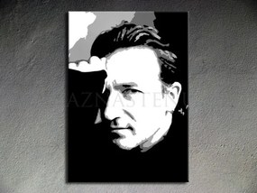 Ručne maľovaný POP Art obraz Bono-U2