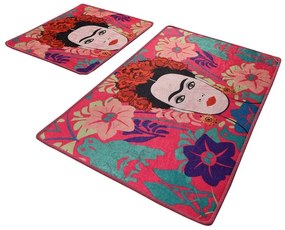 Súprava 2 kusov kúpeľňových predložiek Frida ružová