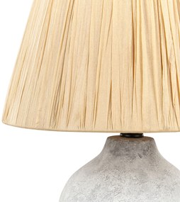 Keramická stolná lampa sivá MATILDE Beliani