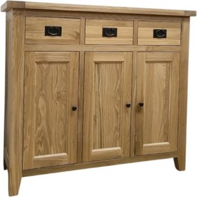 Komoda na dokumenty s 3 zásuvkami a dvierkami, 126x43x110 cm