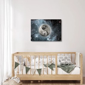Sklenený obraz - Vesmírna rovnováha (70x50 cm)