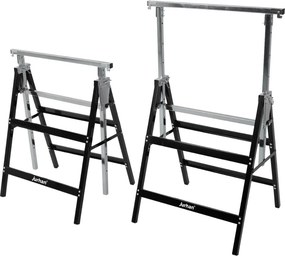 Teleskopické lešenárske kozy DANNY, sada 2 ks, max. 200 kg, 60 x 56 x 81-130cm, strieborná/čierna Jurhan