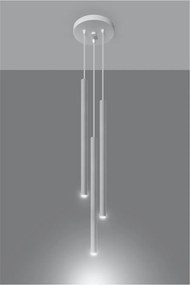 Biele kovové závesné svietidlo ø 20 cm Fideus – Sollux