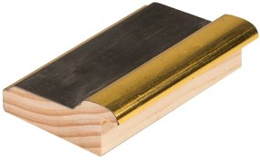 DANTIK rám na obraz 40x50 | Oro Fino černozlatá (Plexi Čiré)