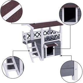 Dvojposchodvý domček pre psíka/mačičku