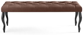 Lavica CHESTERFIELD 100x40 cm Tmavohnedá