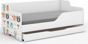 Wooden Toys Detská posteľ LILU 160x80 ZVIERATKÁ – bočnice