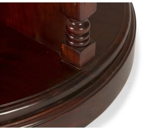 furniture-nabytek.cz - Masívna knižnica Cambridge z mahagónu, otočná, lakovaná, hnedá