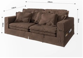 Tmavohnedá pohovka 236 cm Nora – Ropez