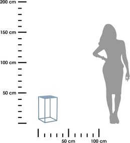 Stojan na květiny SIMPLE 40 cm modrý