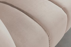 Pohovka NOBLESSE 165 cm zamat svetlá zlatobéžová