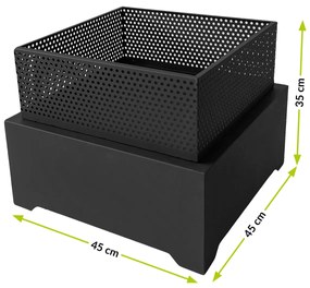 Záhradné ohnisko Herny NP4545 - čierna