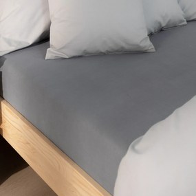 Goldea plachta jersey s napínacou gumou - tmavo sivá 90 x 200 cm