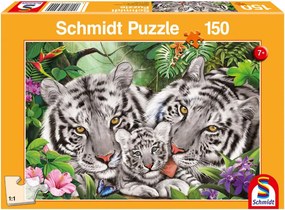 Schmidt Puzzle: Tigria rodina 150 dielikov
