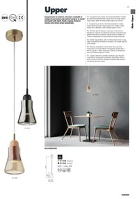 Redo 01-1518 - Luster na lanku UPPER 1xGU10/28W/230V mosadz/béžová