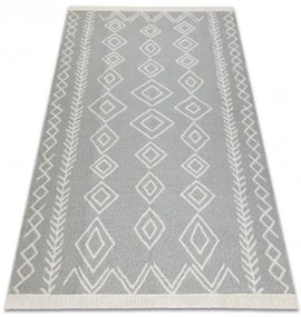 Koberec TWIN 23000 Boho,  romby sivý / krémový