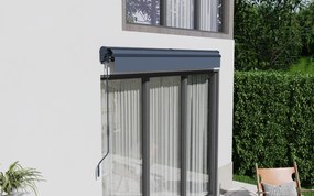 Elektrická markíza s LED osvetlením BestBerg BBSU-EL295CG / 295 × 250 cm / sivá