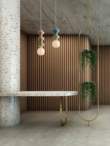 LED zeleno-modré dizajnové svietidlo Clio 2