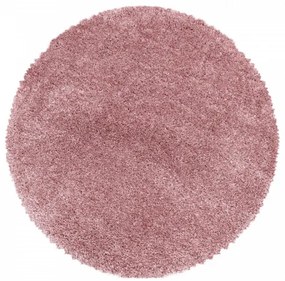 Koberec Fluffy Super Soft ružový kruh