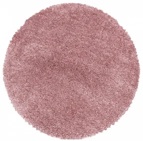 Koberec Fluffy Super Soft ružový kruh