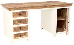 furniture-nabytek.cz - Rustikálny písací stôl z mangového dreva 160x80x76