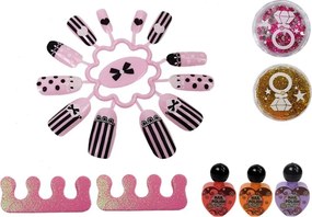 LEAN Toys Sada na maľovanie nechtov lak sušička trblietky