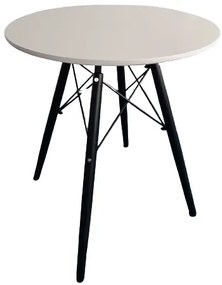 Jedálensky stôl kávový 80cm bielo-čierny