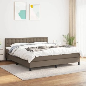 Posteľný rám boxspring s matracom sivohned 180x200 cm látka 3140397