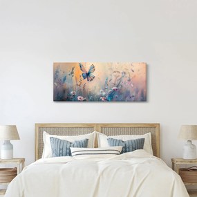 Obraz - Lúka s motýľom II. (120x50 cm)