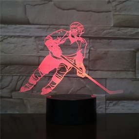 3Dmix 3DL-BSC037 – 3D LED nočná lampa - Hokejista