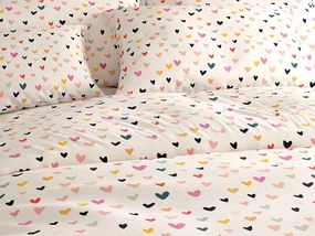 Bavlnené obliečky DOTHEARTS POLY krémové Rozmer obliečky: 70 x 90 cm | 140 x 220 cm