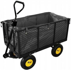 Záhradný prepravný vozík, 450 kg, čierny, Gardenline | WOZ0115B