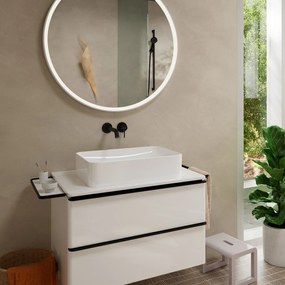 Hansgrohe Tecturis S, páková umývadlová batéria EcoSmart+ pod omietku s výtokom 165 mm, čierna matná, HAN-73350670