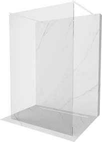 Mexen Kioto, sprchová zástena Walk-In 180 x 200 cm, 8mm číre sklo, biely profil, 800-180-002-20-00