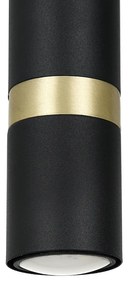 Závesné svietidlo Joker, 1x zlaté/čierne kovové tienidlo, b