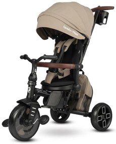 QPlay - Detská trojkolka 7v1 COMFO MAX hnedá