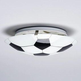Čierno-biele stropné svietidlo Fußball