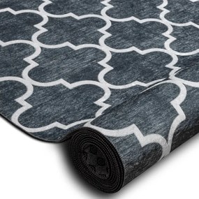 Protišmykový behúň LOTUS CLOVER 60924 čierny
