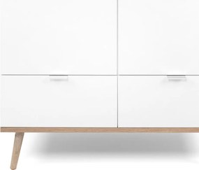 Šatníková skriňa Göteborg, biela/dub sonoma