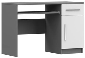 Písací stôl OMEGA 110 cm sivý/biely