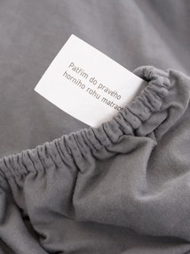 Jersey plachta do postieľky Classic 70 x 140 cm – tmavo sivá