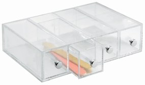 Transparentný úložný box so 4 zásuvkami iDesign Werso