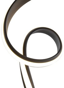 Dizajnová stojaca lampa čierna vrátane LED a stmievača - Twisted