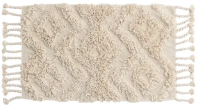 Krémový koberec so strapcami HILMA 50 x 80 cm
