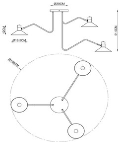 Lucide 05128/03/30 - Prisadený luster PEPIJN 3xE14/40W/230V