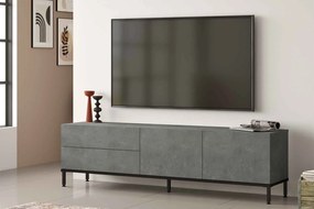 Dizajnový TV stolík Ulysse 170,3 cm strieborný