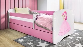 XXXLutz POSTEĽ PRE DETI A MLÁDEŽ 80/160 cm, biela, pink MID.YOU - Detské izby - 00214200023F