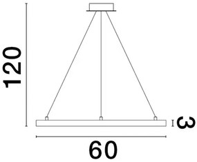LED luster Empatia C 60 zlaté
