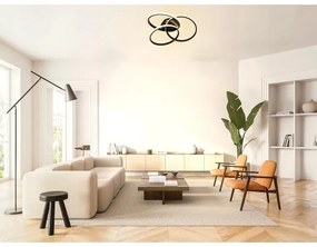 LED Stmievateľné stropné svietidlo LED/70W/230V 3000-6500K čierna +diaľkové ovládanie